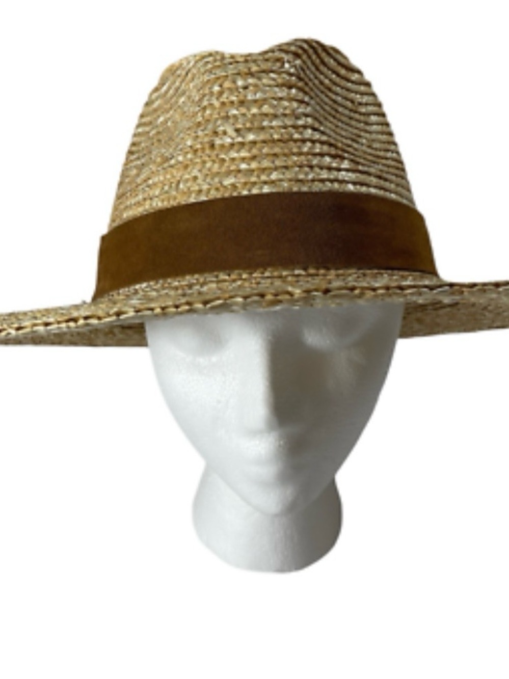 GIGI PIP Natural Straw Wide-Brim Sun Hat with Tan Band